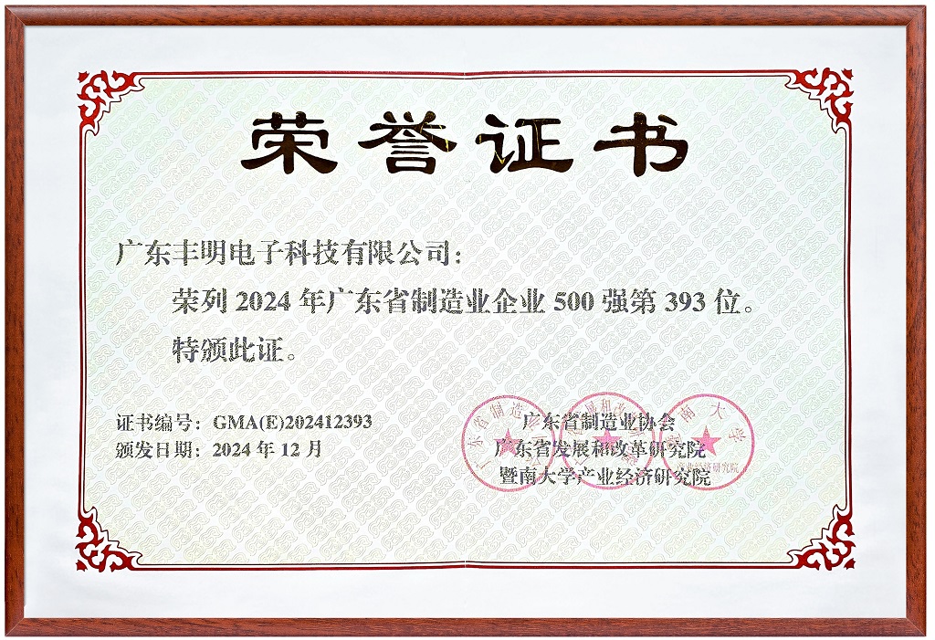 2024年广东省制造业企业500强